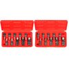 20pc 3/8" & 1/2" Drive Hex Key Allen Head (METRIC & SAE) Socket Bit Set w/ Case