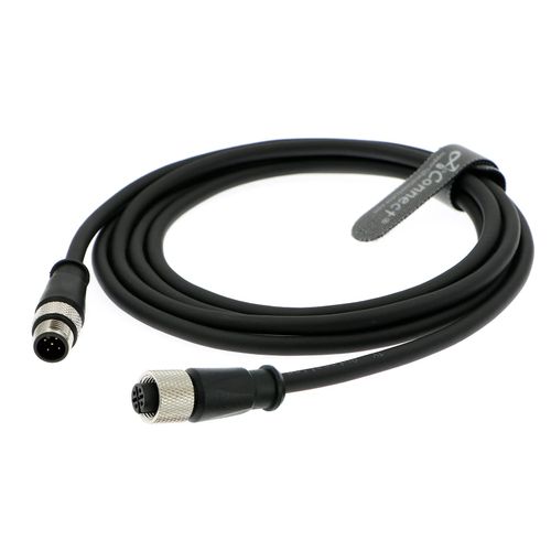 AConnect M12 A Code 5 Pin Male to Female Aviation Sensor Connector Industrial Cable for Device Network, Fieldbus Module 1M/3.28Ft