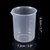 sourcing map Measuring Cup 250ml PP Plastic Graduated Beaker Transparent for Lab Kitchen Liquids