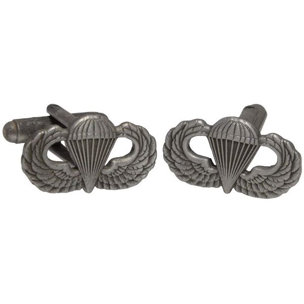 WW2 Style US Paratrooper Wing Brass Cufflinks with a Presentation Box