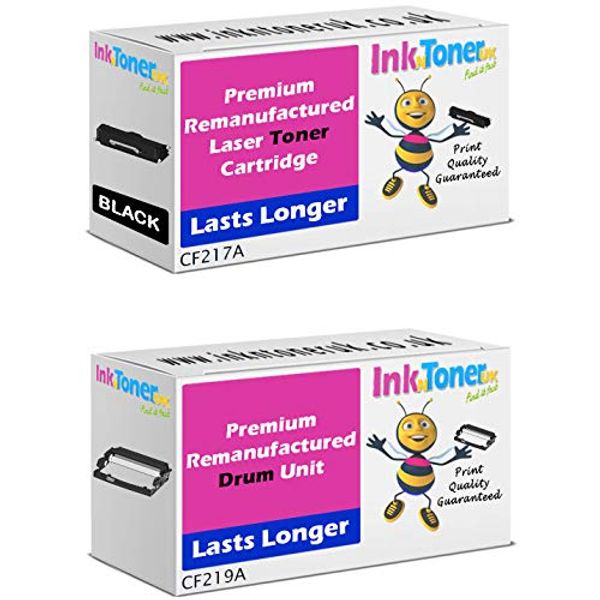 Premium Compatible 17A / 19A Black Toner Cartridge & Drum Unit Combo Pack (CF217A & CF219A)