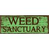 Sun Protected Weed Sanctuary Metal Sign, Garden, Spring, Flowers, Rustic Décor