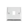 Intermediate Switch 1 Gang - Polished Chrome - Victorian - White Insert Plastic Switch - 10 Amp Single 1 Gang