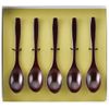 Aizu Lacquerware Chinese, Pantries 溜 Teaspoon 5P Lacquer Much To/Lacquer Japan