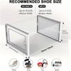 6PCS Shoe Storage Box Clear Stackable Shoe Container XL Black Shoe Rack USA Sell