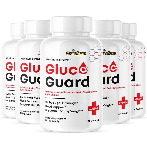 Gluco Guard- Blood Support- 5 Bottles- 300 Capsules