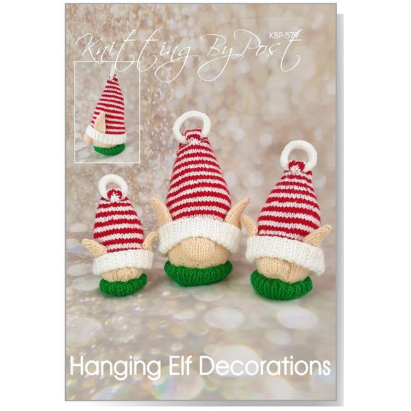 Knitting by Post Knitting Pattern Leaflet for Hanging Elf Decorations from Soft Toy Christmas Decoration A5 Leaflet