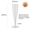 ProductPro 20 x White Plastic Prosecco Flutes - 175ml Capacity