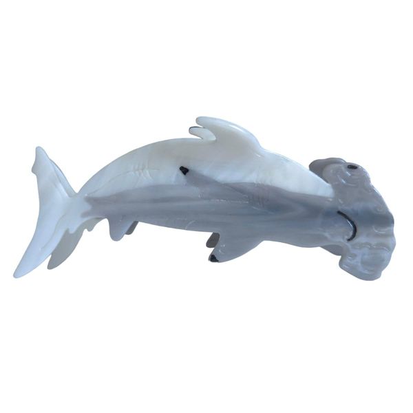 Funny Big Hammerhead Shark Hair Clip,Acetate Claw Clips,Big Hair Clips for Women,Grey