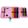 Strawberry Single Flap Pencil Case with Equipment, with Keychain