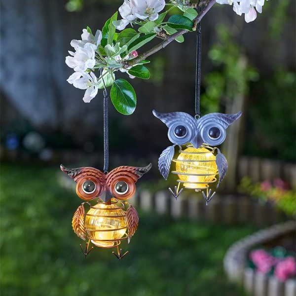 Smart Solar Owl Solar Garden Lights - 2 Pack