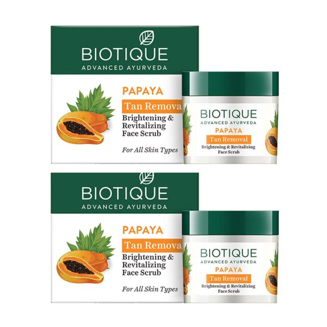 Biotique - Bio PAPAYA Revitalizing TAN REMOVAL Body Scrub -Pack of 2