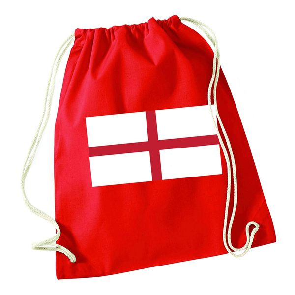 Flox Creative Red Drawstring Bag England Flag