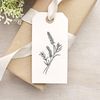 Curved Lavender Rubber Craft Stamp (Small 3 x 5cm)