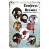 1968 football  program  metal sign