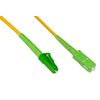 LINK LKLCSCAPCS1 Fiber Optic Cable APC LC A APC SC SINGLEMODE SIMPLEX MT.1, Yellow