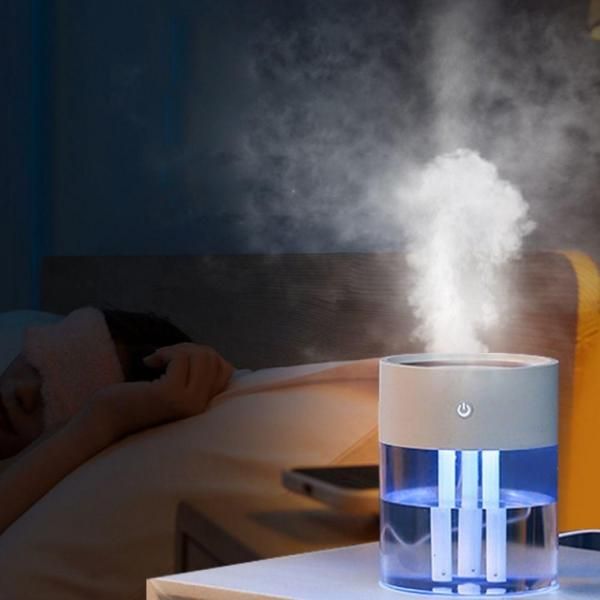 Large capacity 3-hole humidifier low noise USB living room bedroom mood light 2L