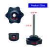Movbudy 2 Set Rollator Walker Replacement Knobs, Universal Adjustable Replacement Arm Adjustment Knobs with Screws Washers, M6 Track Bolt Set T Track Bolts Rollator Knob for Rollator Walker Parts
