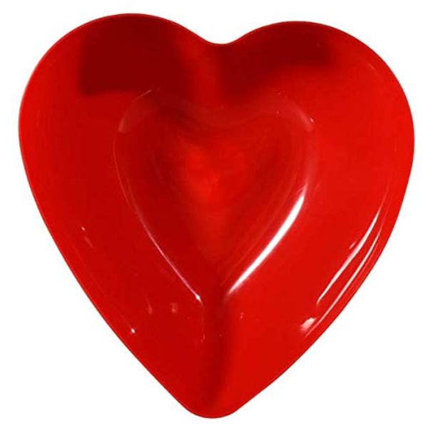 (1) Red Valentine Heart-Shaped Deep Bowl
