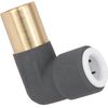 Radiator Valve Reducer Elbow Compression 15mm x 10mm Push Fit Anthracite x 2
