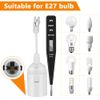 AUAUY 10 Pack E27 Renovation Socket, Lamp Holder with Cable, Construction Site Socket E27 + VDE Voltage Tester, E27 Lamp Socket with Plug-in Clamp, E27 Replacement Construction Lamp Socket, White