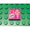 Lego 2X2 Tile with Doll and 'MALIBU Stacy With New Hat!' Pattern
