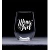 Mom Fuel stemless wine glass, 17 oz.