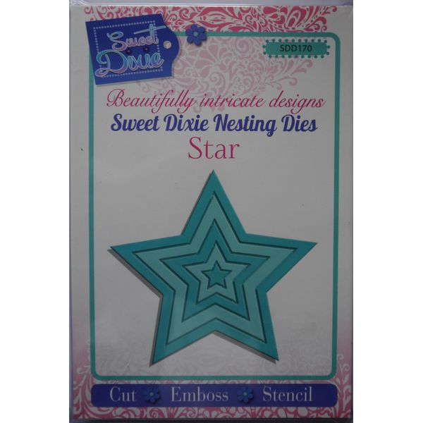 Sweet Dixie SDD170 Nesting Star Die, Grey, 23.3 x 14.7 x 1 cm