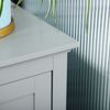 Bathroom Display Stand Tower w/Open Depot for Easy Use & Towel Cupboard, Gray