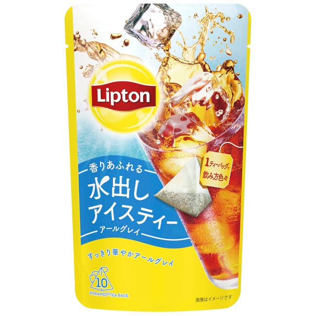 Lipton Tea Cold Brew Iced Tea Earl Grey Tea Bags, 10 Bags x 6 Packs