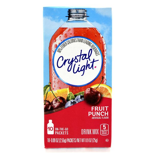 Crystal Light Fruit Punch Drink Mix, 0.9 Ounce (Pack of 6)