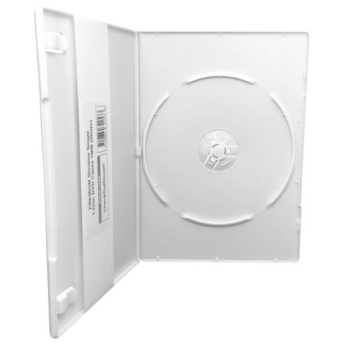 CheckOutStore (12) Premium Slimline Single 1-Disc DVD Cases 7mm (White)