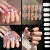 100 Pcs Clear False Nail Tips with Storage Case-Full Cover Coffin Nails in 10 Sizes for Nail Salons and DIY Nail Art-Long Lasting and Durable Artificial Fingernails for Glamorous Looks (Square, Clear)