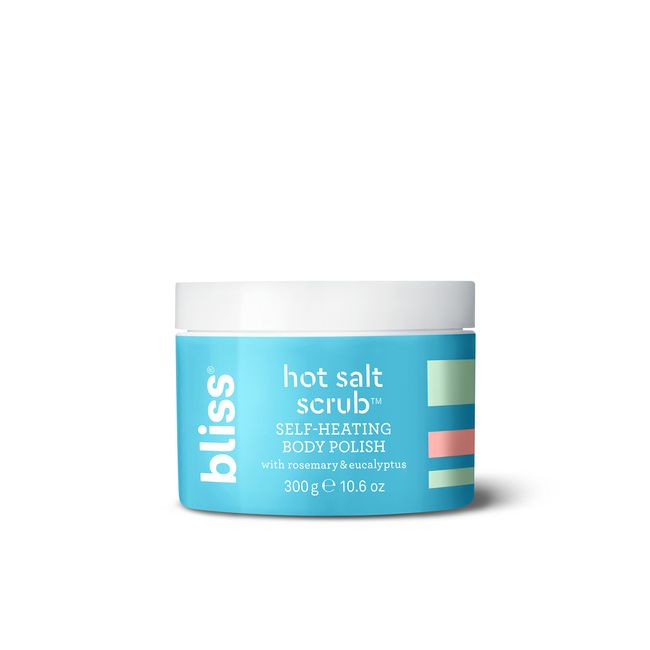 Bliss Hot Salt Scrub, Self-Heating Body Polish | Warming Scrub to Exfoliate, Heal, and Smooth Skin | Straight-from-the Spa | Paraben Free, Cruelty Free | 10.6 oz