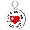 Gift Insanity CPR FIRST AID TRAINED BLACK SHORT CHAIN KEYRING BOTTLE OPENER
