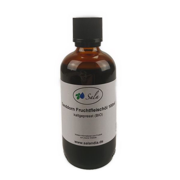 Sala Sea Buckthorn Pulp Oil Cold Pressed Organic (100 ml Glass Bottle)