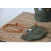 Waxed Canvas Handmade Hanging Planter 6" Forest Green
