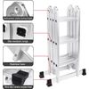 7 in 1 Folding Step Ladder 12.5ft Multi Purpose Aluminum Extension Ladder