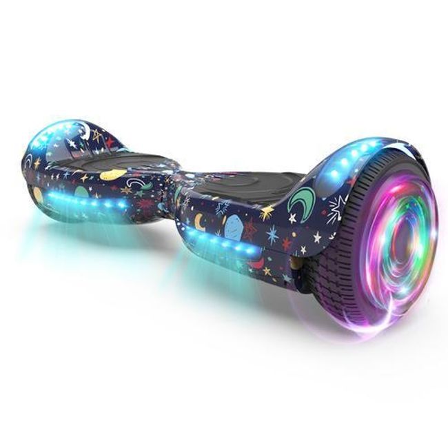 Flash Wheel Hoverboard 6.5" Bluetooth Speaker with LED Light Self Balancing Wheel Electric Scooter - Twinkle STAR