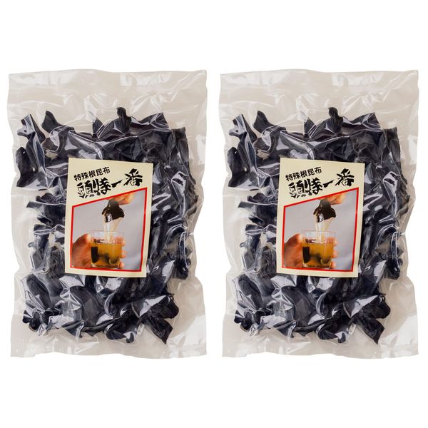 Natural Head Tokuichiban Cat Footroot Kelp x 2 Bags (Made with Hokkaido Akkeshi Cat Foot Konbu), Cat Footed Kombu Kelp (Kelp Water, Root Kelp) with Strong Sticky and Mellow Sweetness