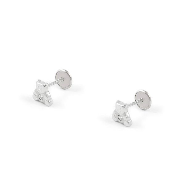 925 Sterling Silver Bear Girls Earrings