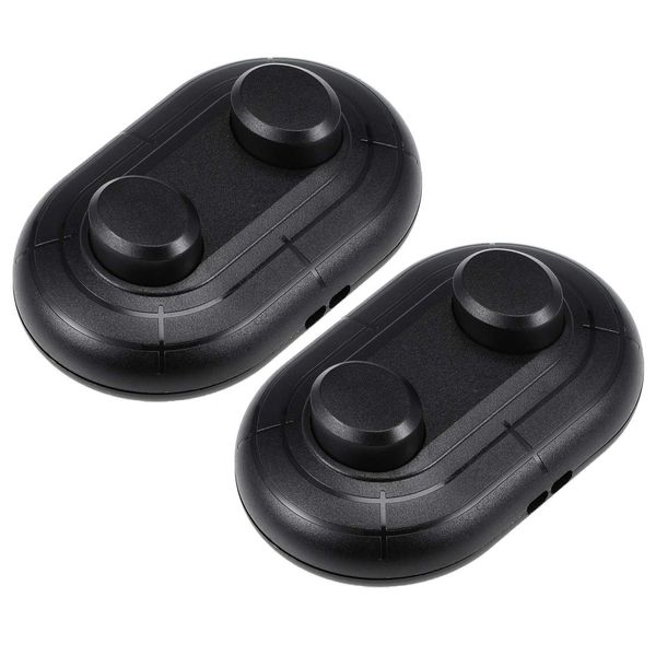 sourcing map Inline Foot Pedal Push Lamp Switch, 2 Buttons Lighting Foot Control Latching ON-Off Footswitch Black 2 Pcs