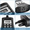 DEWENWILS Outdoor Digital Timer Outlets Dusk to Dawn Plug in Timer Switch