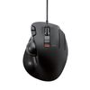 ELECOM Wired Easy Thumb Control Trackball Mouse, Sculpted Ergonomic Design, 6-Button Function with Smooth Tracking, Precision Optical Gaming Sensor, Compatible with Windows/Mac (M-XT3URBK)