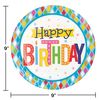 Creative Converting Bright Birthday Paper Plates, 8 ct