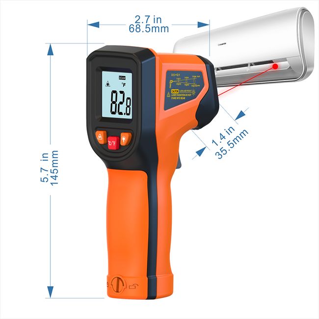  Infrared Temp Gun Thermometer, Non-Contact Digital