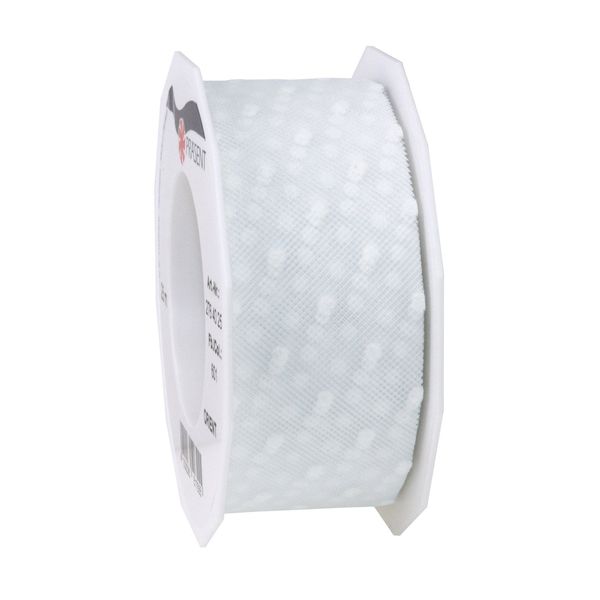 Präsent - Orient Organza Ribbon White 25-m-Roll 40 mm width