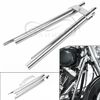 Chrome Down Tube Frame Covers For Harley Softail Standard Blackline FXSTD FLSTF