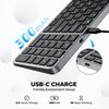iClever BK20 Bluetooth Keyboard, with Numeric Keypad, Multi-Device Rechargeable and Stable Connection Compact Size Wireless Keyboard for MacBook, Laptop, iPad, Tablet, Windows