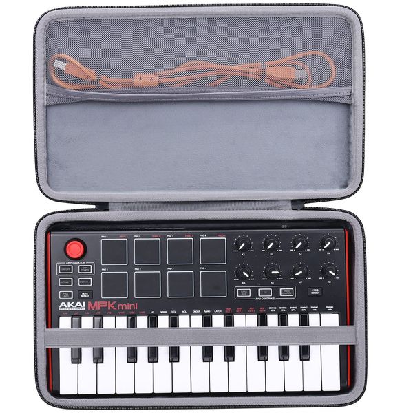 co2CREA Case Hart reiseschutzhülle Etui Tasche für AKAI Professional MPK Mini MK3 /MPK Mini MKII 25-Tasten USB MIDI Keyboard Controller,Nur Hülle